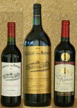 bouteilles de vin rouge castillon Côtes de Bordeaux chateaudesrochers